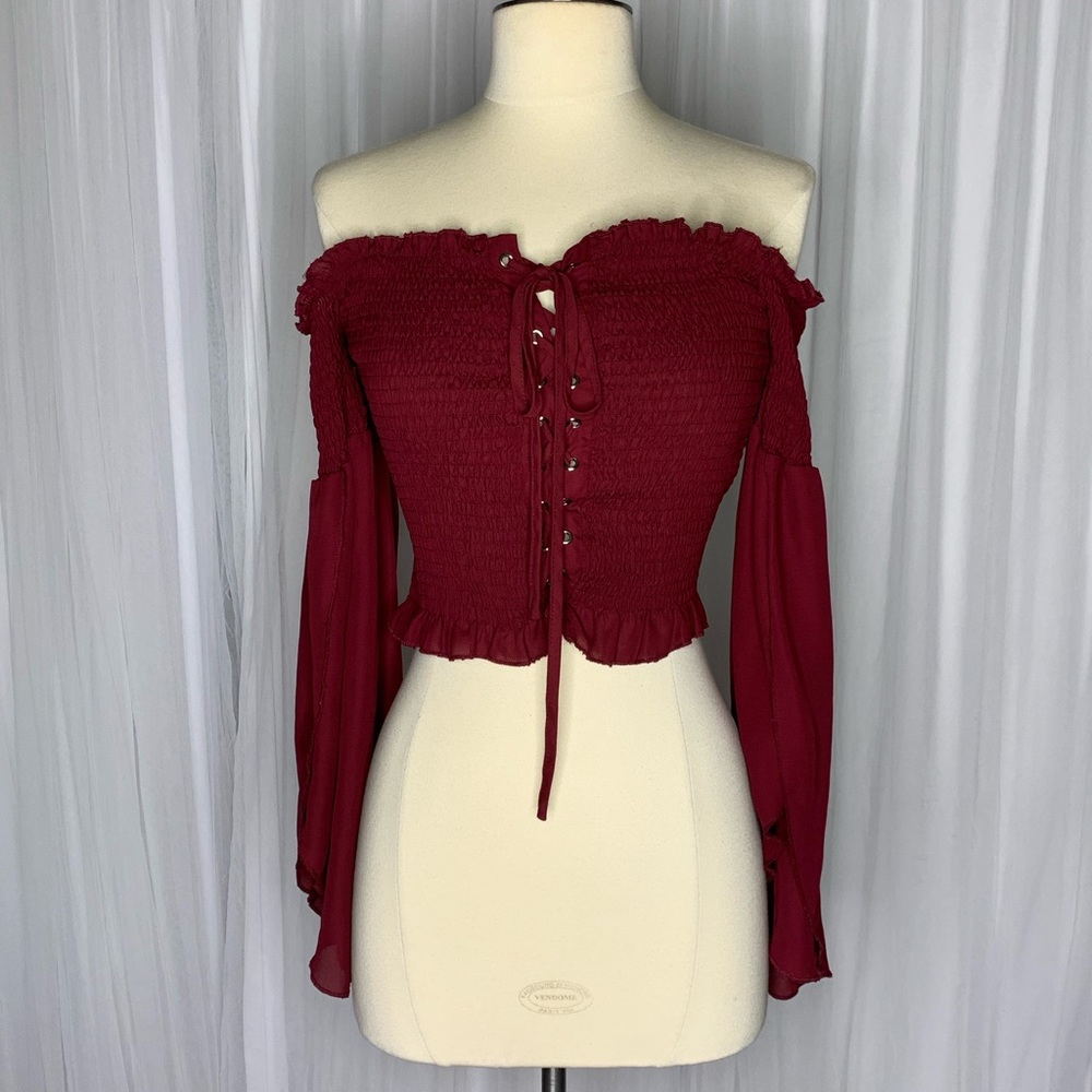 Charlotte Russe Scrunched Crop Top